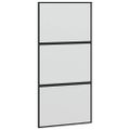 vidaXL Posuvné dvere s kovaním čierne 102,5x205 cm tvrdené sklo