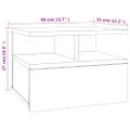 vidaXL Nástenné nočné stolíky 2 ks sivé sonoma 40x31x27cm sprac. drevo