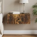 vidaXL Nočný stolík Dymový dub 49 x 34,5 x 20 cm Kompozitné drevo
