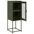 VidaXL Príborník Olive Green 36x39x107 cm Oceľ valcovaná za studena