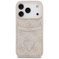 Puzdro Guess 4G Double Card Triangle pre iPhone 17 Pro ružové