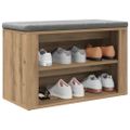vidaXL Regál na topánky 75 x 35 x 45 cm Kompozitné drevo dub artisan