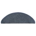 vidaXL Kobercové nášľapy na schody 15 ks modré 65x21x4 cm