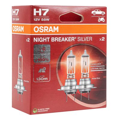 Halogénová žiarovka Osram H7 12V NIGHT BREAKER SILVER +100% /2 ks