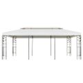 vidaXL Altánok s dvojitou strieškou, biely 6x3 m, oceľ