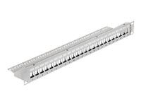 Prepojovací panel - sivá - 1U - 19" - 24 porty