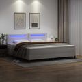 vidaXL Posteľ s pružinovým rámom Biela 200 x 200 cm Umelá koža