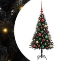 vidaXL Vianočný stromček Čierna 120 cm PVC