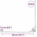 vidaXL Tarpaulin 650g / m² Hnedá 5 x 6 m Plátno s PVC povrchom