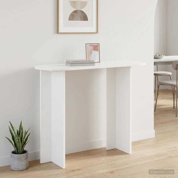 vidaXL Konzolový stôl Biela 100 x 39,5 x 75 cm Kompozitné drevo