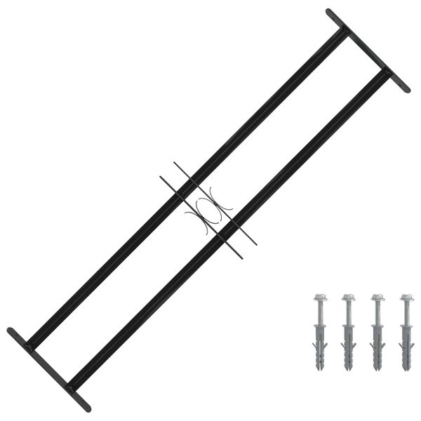 vidaXL Mriežka okna 115 x 30 cm Oceľ s práškovou povrchovou úpravou