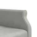 vidaXL Pohovka v tvare L bledosivá 271x140x70 cm zamat