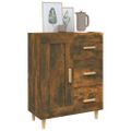 vidaXL Komoda dymový dub 69,5x34x90 cm spracované drevo