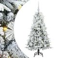 vidaXL Umelý Sklápací Vianočný Stromček Biela 120 cm PE a PVC