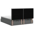 vidaXL Ottoman posteľ s matracom a LED Tmavosivá 160 x 200 cm Látka