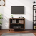 vidaXL TV skrinka s dvierkami dymový dub 60x35x45 cm spracované drevo