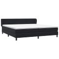 vidaXL Posteľný rám boxsping s matracmi čierna 200x220 cm zamat