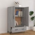 vidaXL Vysoká skrinka sivý dub sonoma 70x31x115 cm spracované drevo
