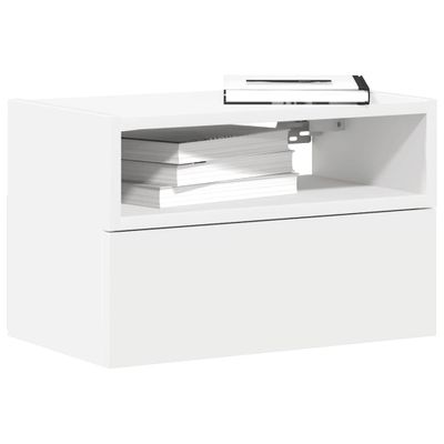 vidaXL Nástenné nočné stolíky 2 ks biele 45x26x28,5 cm