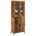vidaXL Highboard 2 ks Staré drevo 69,5 x 34 x 180 cm Kompozitné drevo