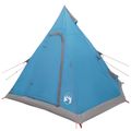 vidaXL 3 osoba Modrá 185T Polyester s PU náterom