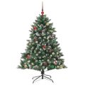 vidaXL Umelý vianočný stromček Zelená 150 cm PVC, plast a oceľ