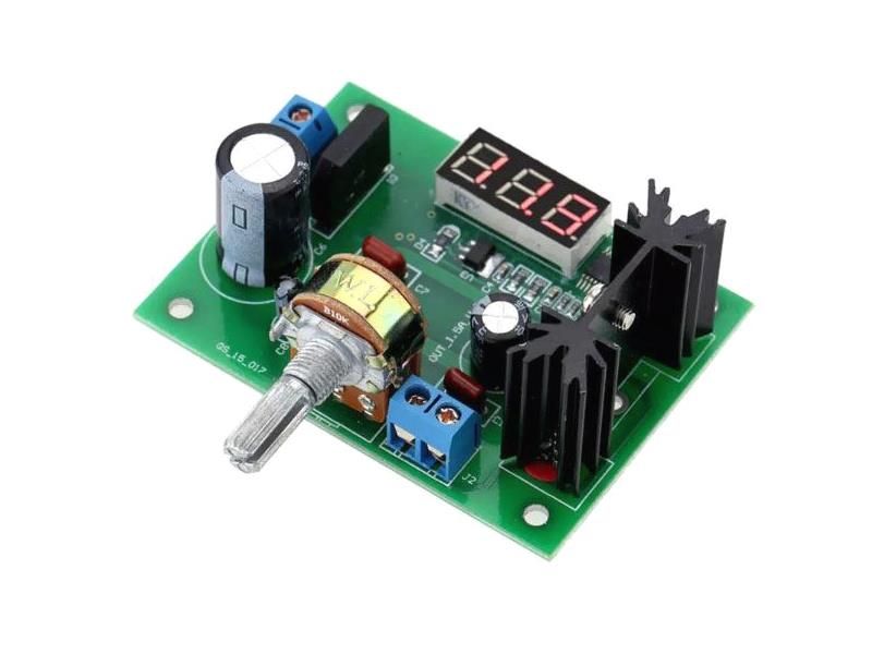 Napájacie modul, stabilizovaný zdroj s LM317 a voltmetrom