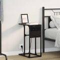 vidaXL Nočný stolík Čierny dub 41,5 x 26 x 60,5 cm Kompozitné drevo