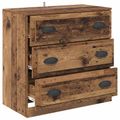 vidaXL Servírovacia skriňa Staré drevo 70 x 35,5 x 67,5 cm