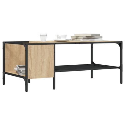 vidaXL Konferenčný stolík s regálom dub sonoma 100x51x40 cm komp.drevo