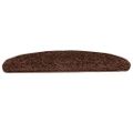 vidaXL Schodové rohože 15 ks 65x21x4 cm hnedé polkruhové veľké