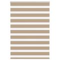 vidaXL Zebrová roleta pieskovo hnedá 100x100 cm šírka látky 95,9 cm polyester