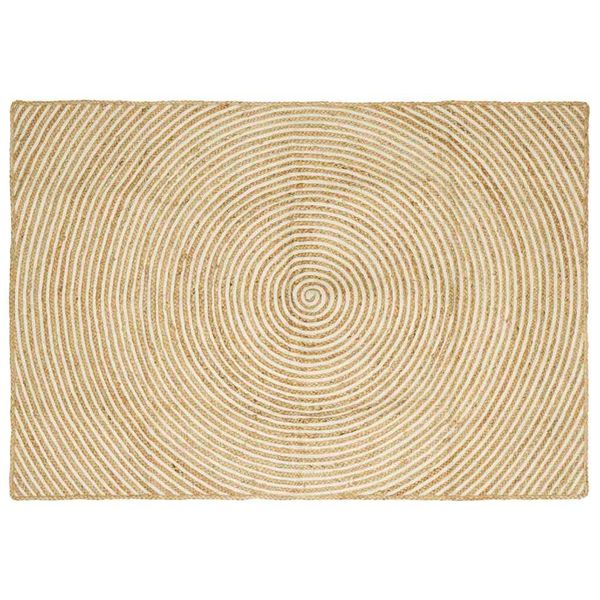 vidaXL Kusové koberce Biela 140 x 200 cm Juta