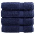 vidaXL Prémiové osušky SOLUND 4ks tmavomodré 100x150 cm 600 g/m2