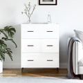 vidaXL Komoda lesklá biela 69,5x34x90 cm spracované drevo