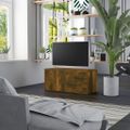 vidaXL TV skrinka dymový dub 80x34x36 cm spracované drevo