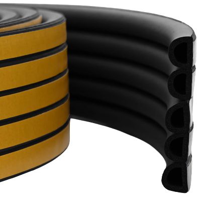 vidaXL Samolepiaca tesniaca páska na okno Čierna 9 x 8 mm 100 m