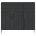 vidaXL Servírovacia skriňa Čierna 89 x 34,5 x 80 cm Kompozitné drevo