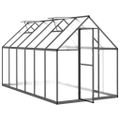 vidaXL Skleník s podkladovým rámom antracitový 334x169x195 cm hliník
