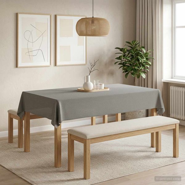 vidaXL Uterák na stôl Obdĺžnikový Svetlosivá 140 x 200 cm