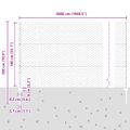 vidaXL Hexagonálny plot s stĺpom 50 x 1,4 m PVC potiahnutá oceľ Zelená