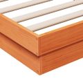vidaXL LED posteľný rám voskovo hnedý 160x200 cm masívna borovica