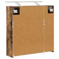 vidaXL Kúpeľňová zrkadlová skrinka Dymová dub 63,5 x 16 x 62,5 cm