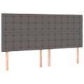 vidaXL Boxspring posteľ s matracom a LED sivá 180x200 cm umelá koža