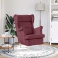 vidaXL Kreslo Wine Red 74x84x100 cm Látka