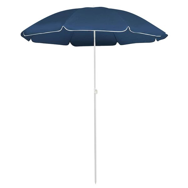 vidaXL Záhradný slnečník, oceľová tyč, modrý 180 cm