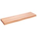 vidaXL Kúpeľňová doska bledohnedá 100x30x(2-6) cm ošetrený masív