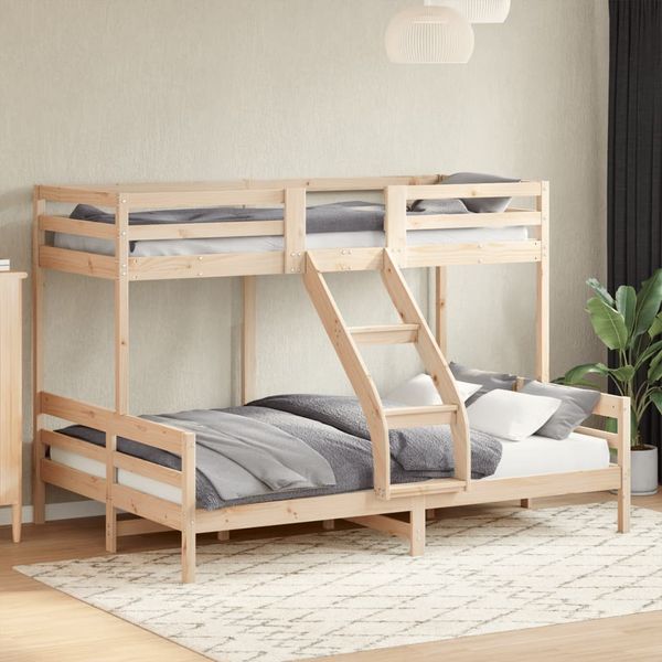 vidaXL Poschodová posteľ 80x200/140x200 cm masívna borovica