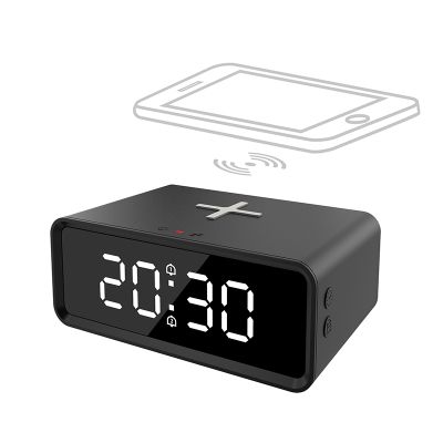 Budík digitálny Solight CA07B s Qi bezdrôtovou nabíjačkou