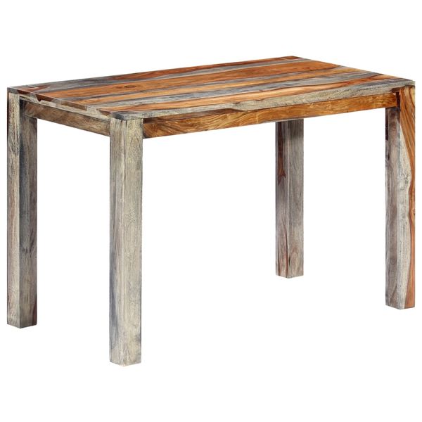 vidaXL Jedálenský stôl sivý 118x60x76 cm masívne akáciaové drevo